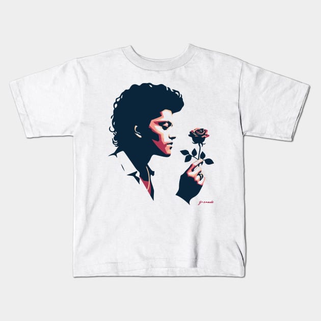 Bruno Mars Tribute - Bruno Michael Jackson Prince Kendrick Lamar Sza Ed Sheeran Music Lauryn Hill Anderson Paak Kids T-Shirt by TributeDesigns